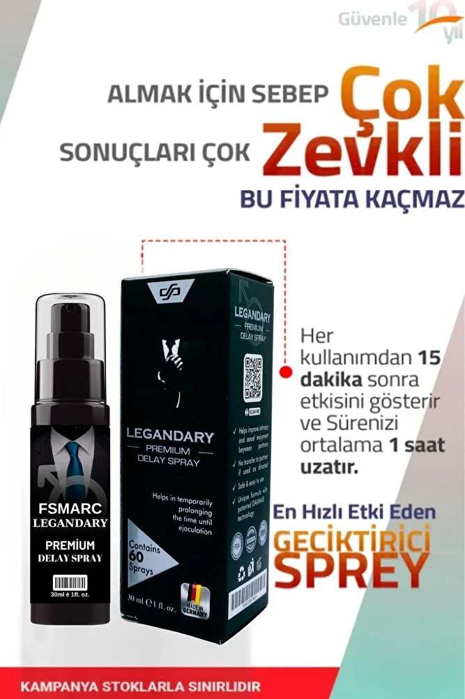 Legendary Geciktirici Sprey supplement bottle